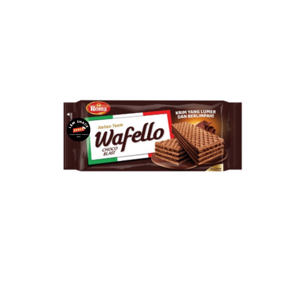 Wafello Wafer Cokelat/Caramel Eceran 1000/2000 1 Pack Isi 10 pcs