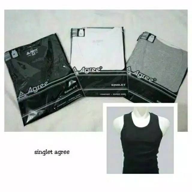 Singlet Dewasa Agree Kaos Dalam Oblong Katun