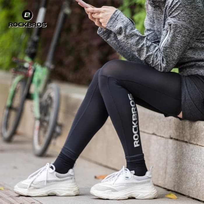 Manset Kaki Sepeda Rockbros LKPJ006 Bicycle Leg Sleeve Lari Elastis Outdoor Olahraga