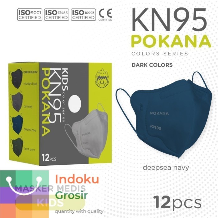 POKANA MASKER KIDS KN95 ISI 12 GROSIR