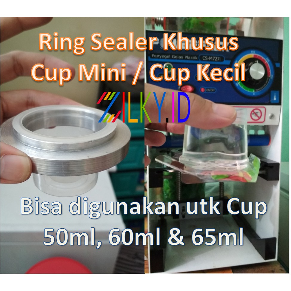 Ring Sealer Tutup Cup Kecil Mini 50ml 60ml 65ml Agar Ager Puding Bkn Aqua Frutang Eton Powerpack