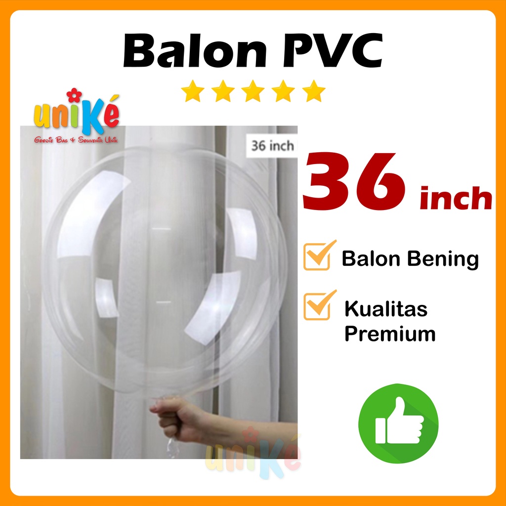 Balon PVC Bening 36inch Buket Balon Bobo Transparan Gift Hadiah Ulang Tahun Wisuda Graduation Annive