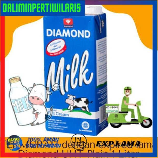 

( BISA COD ) Diamond UHT Full Cream 1 liter - grosir 1 karton (12 pcs) HEMAT [Kode 1|Kode 2|Kode