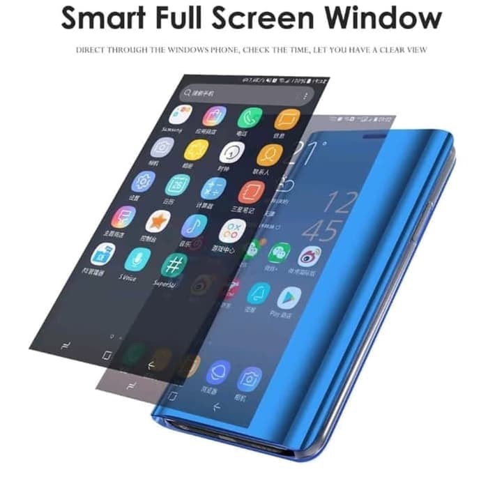 Case Xiaomi Redmi 5 Plus - Clear View Stand Flip Cover Mirror CASE