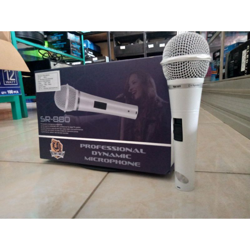 Microphone/Mic BMA SR-880 Putih ORIGINAL Kemasan Terbaru