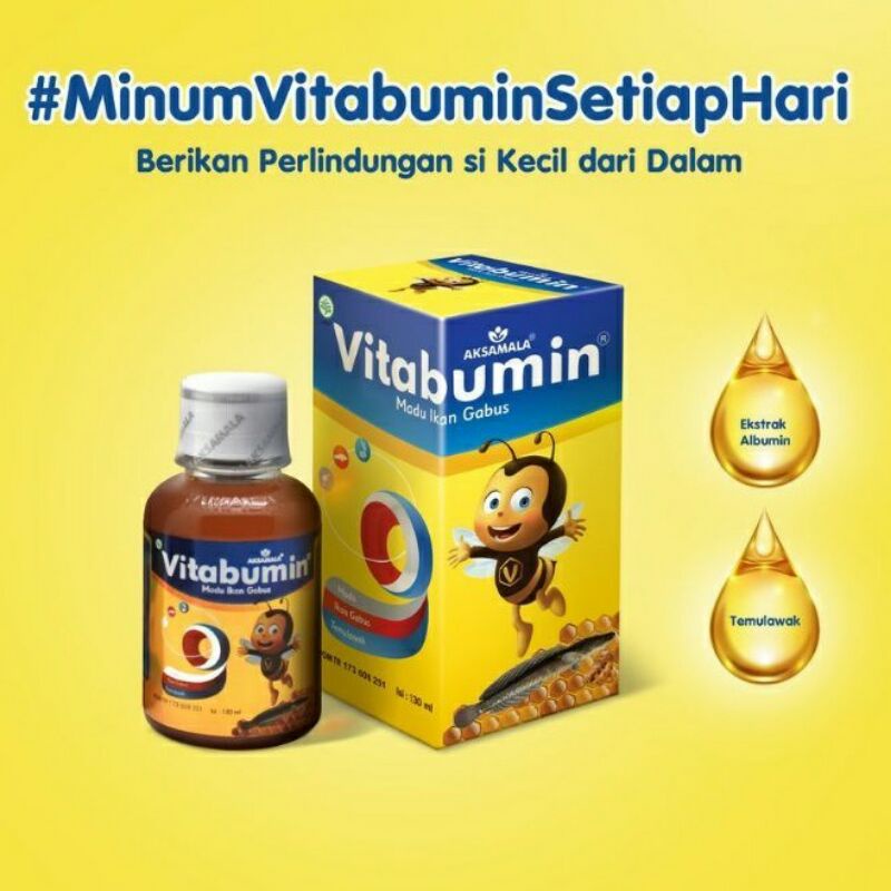 VITABUMIN 130ml Madu Ikan Gabus Original