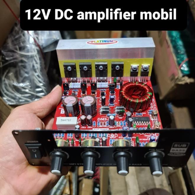 AMPLIFIER AMPLI AUDIO 12V DC 12 V VOLT MOBIL MOTOR AKI ACCU DMS 570
