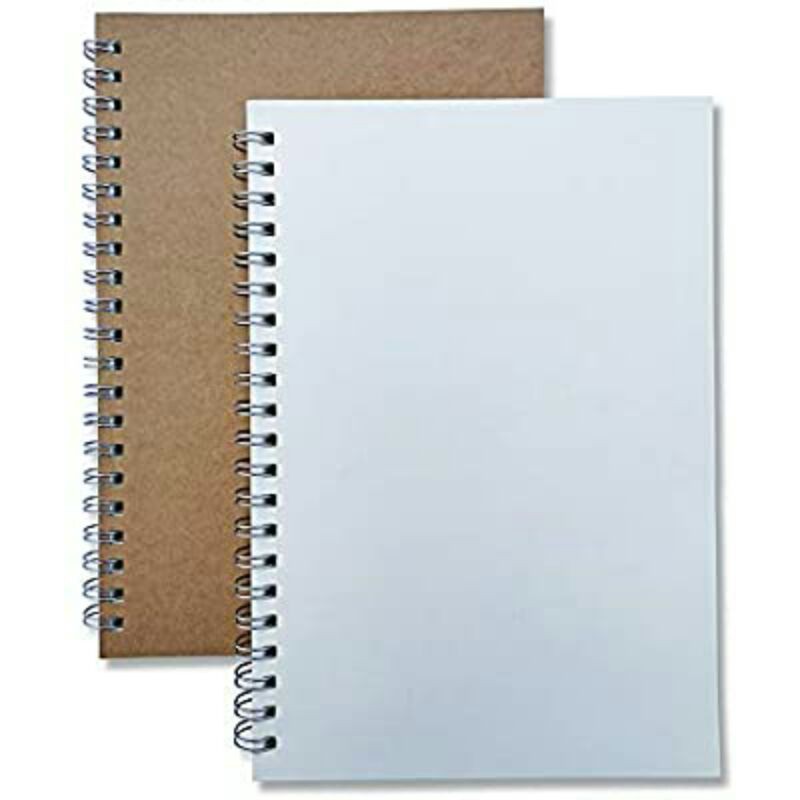 sketch book Buku sketsa/desain cover aesthetic-Cver coklat isiputih