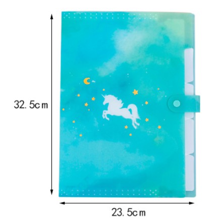 Map Folder Organizer Gambar GALAXY UNICORN 5 Sekat / Map Folder A4 Motif Simple Lucu Unicorn GALAXY