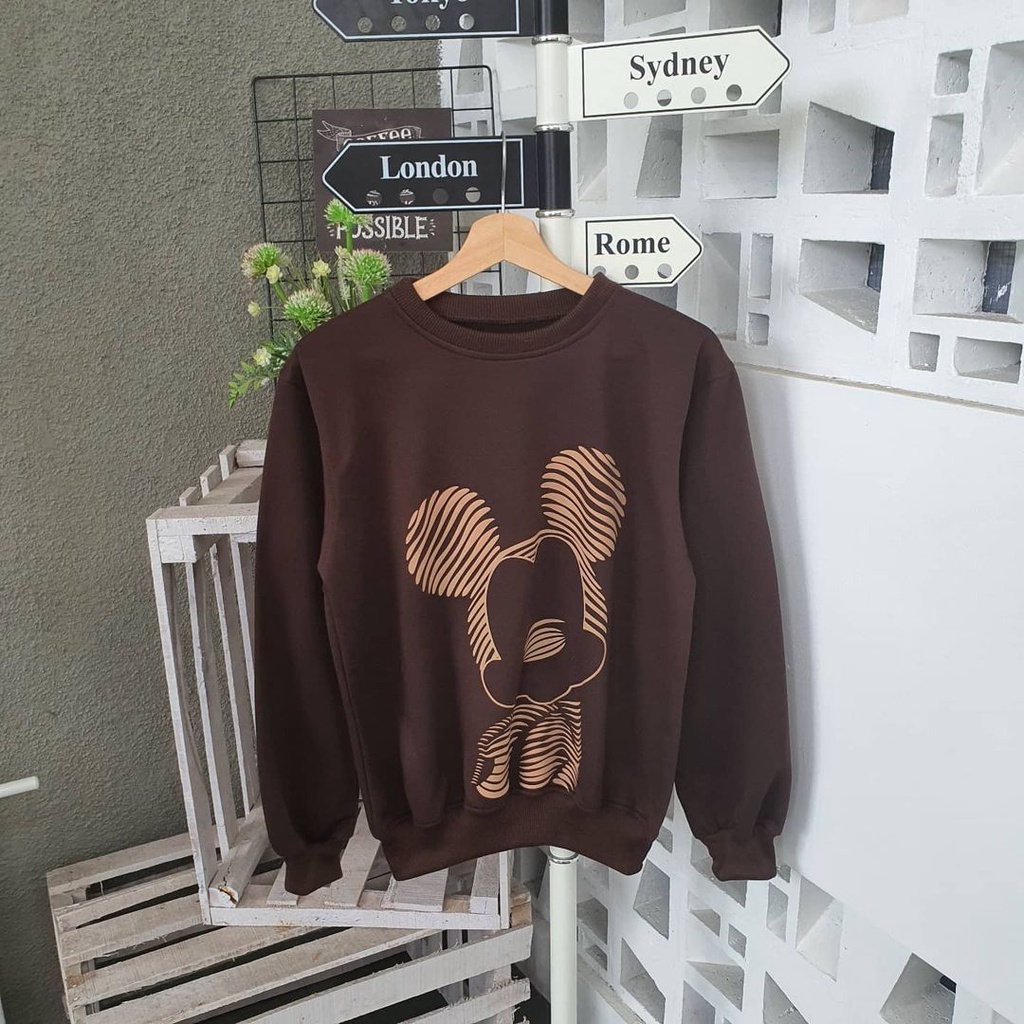 Micky Sketch Hoodie Sweater Hoodie Motif Lucu Terbaru Bahan Fleece