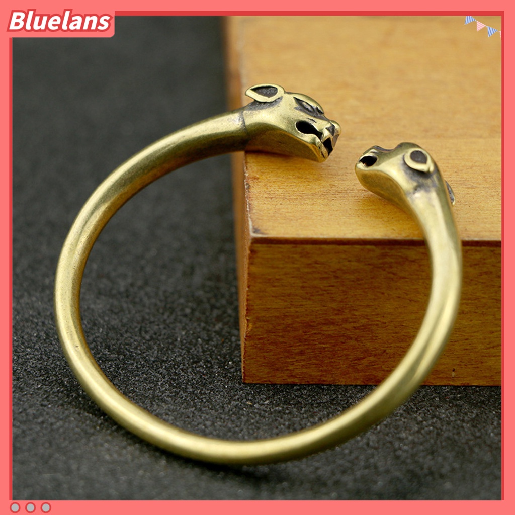 Bluelans Man Woman Brass Adjustable Hand Bracelet Bangle Valentine Day Jewelry Gift Cuff