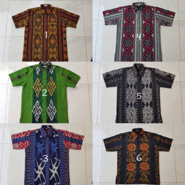 Kemeja Tenun Ethnic Tradisional Toraja Blangket troso Jepara Maumere Flores NTT NTB Ikat Sumba