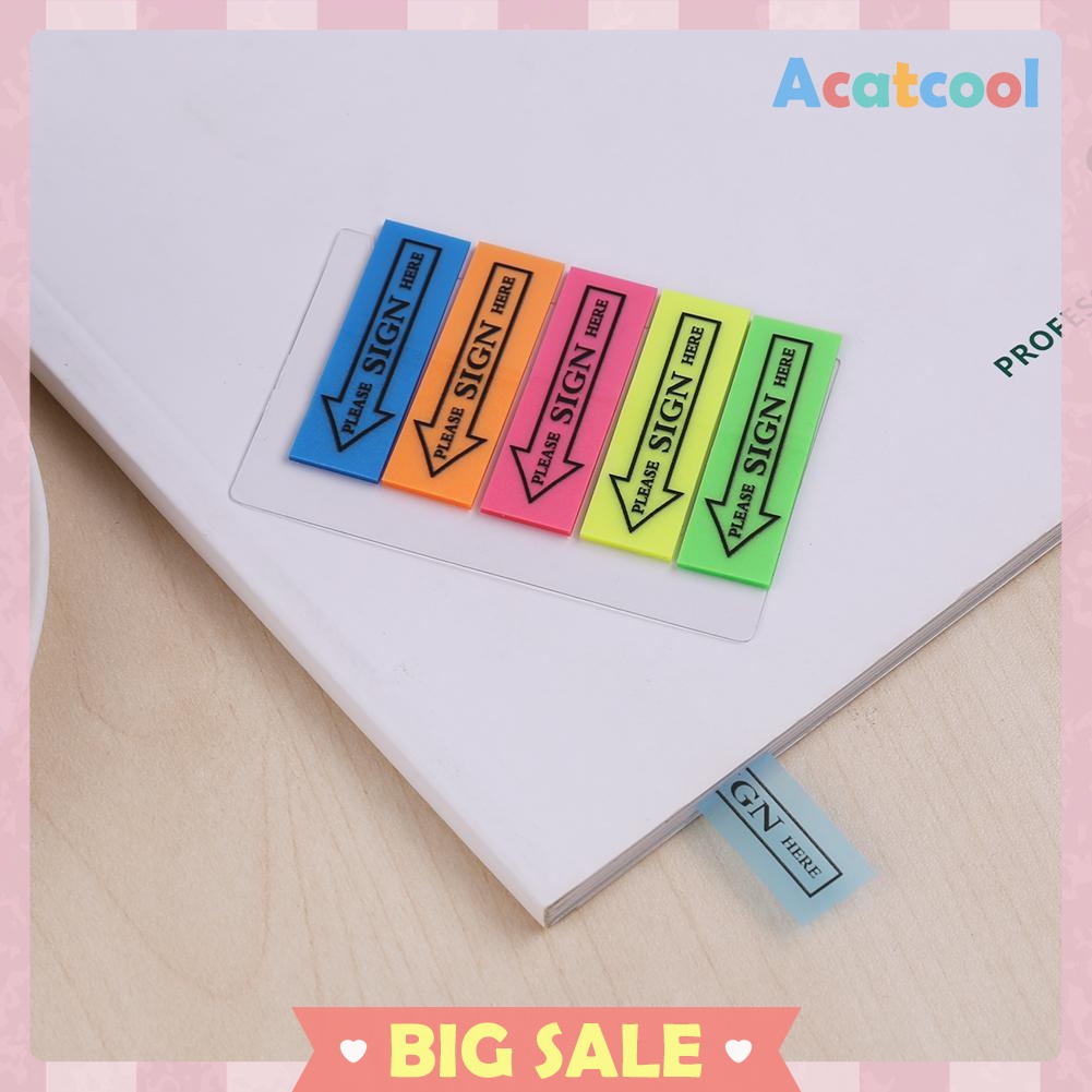 Self Adhesive Sticky Notes Planner Index Stickers Memo Pad School Supplies