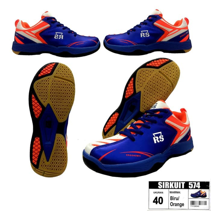 RS SIRKUIT 574 SEPATU BADMINTON ORIGINAL - Biru- 39