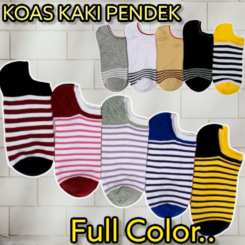 Kaos Kaki Semata Kaki  (Sneaker) Motif Belang Pria Wanita