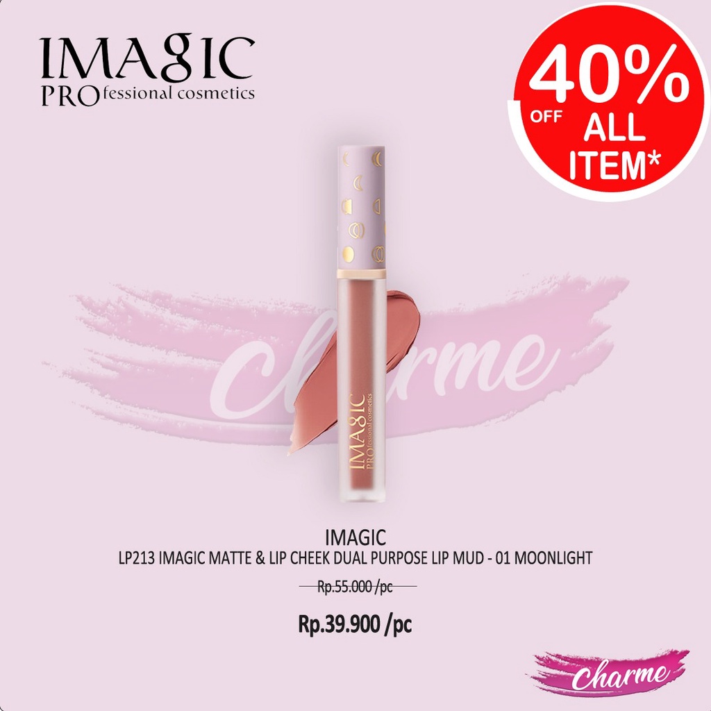 (READY &amp; ORI) Imagic New Matte &amp; Lip Cheek Dual Purpose Lip Mud LP213