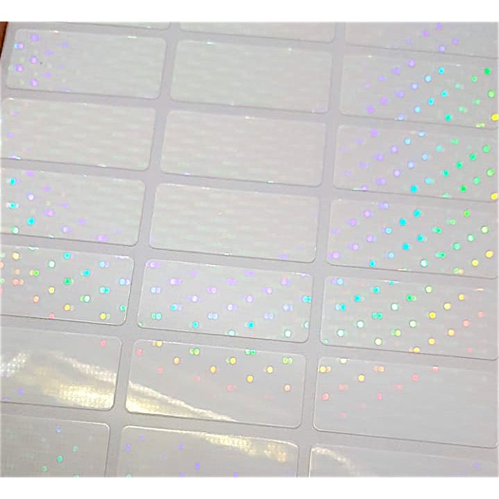 

Label nama stiker waterproof Polos Snowy Dot Glitter