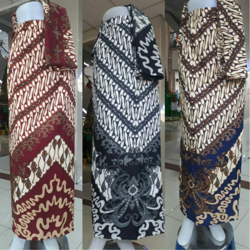 Set Rok selendang Batik / Set Rok cantik buat Kondangan / Set rok Plisket Batik dan selendang/ Rok W