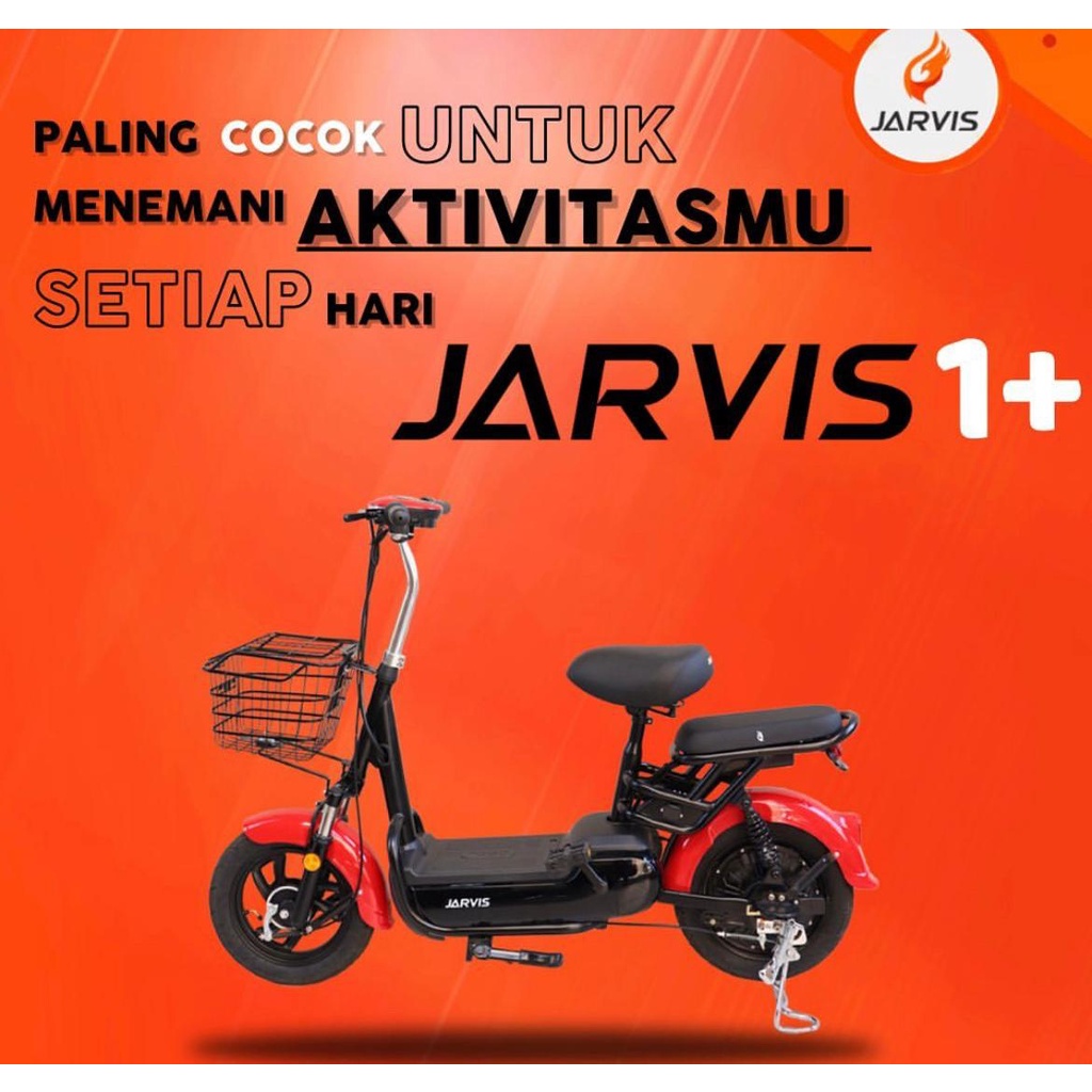 Sepeda Listrik JARVIS 1+SNI ada boncengan keranjang  garansi murah termurah-5