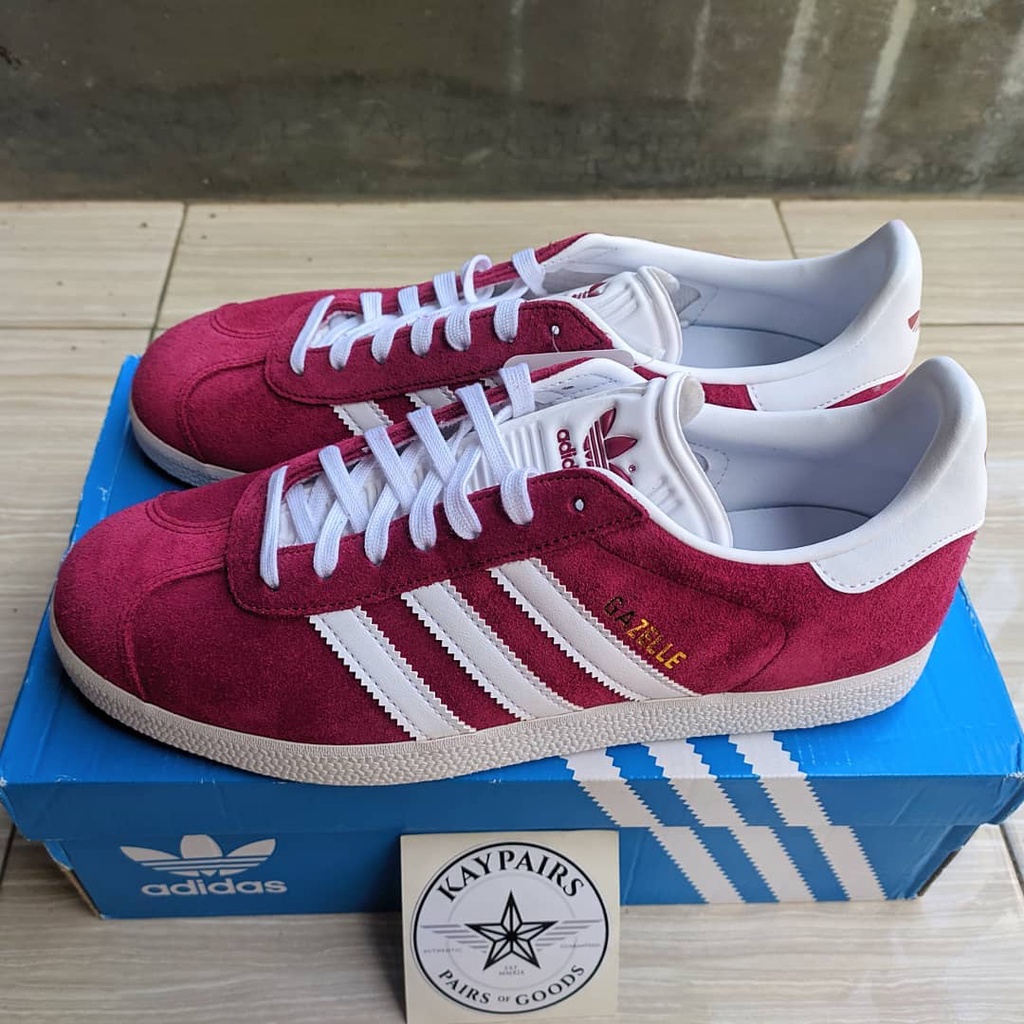 Jual Sepatu Adidas Originals Gazelle Burgundy B41645 Resmi | Shopee Indonesia