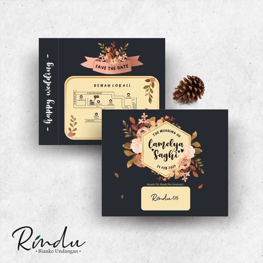 CETAK  UNDANGAN RINDU 06 / UNDANGAN KOSONG / FREE FILE SETTING