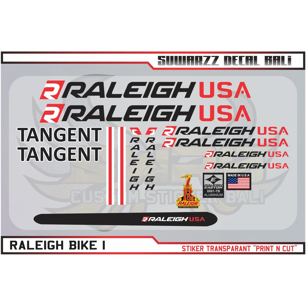 DECAL STICKER STIKER RALEIGH BIKE TYPE 1