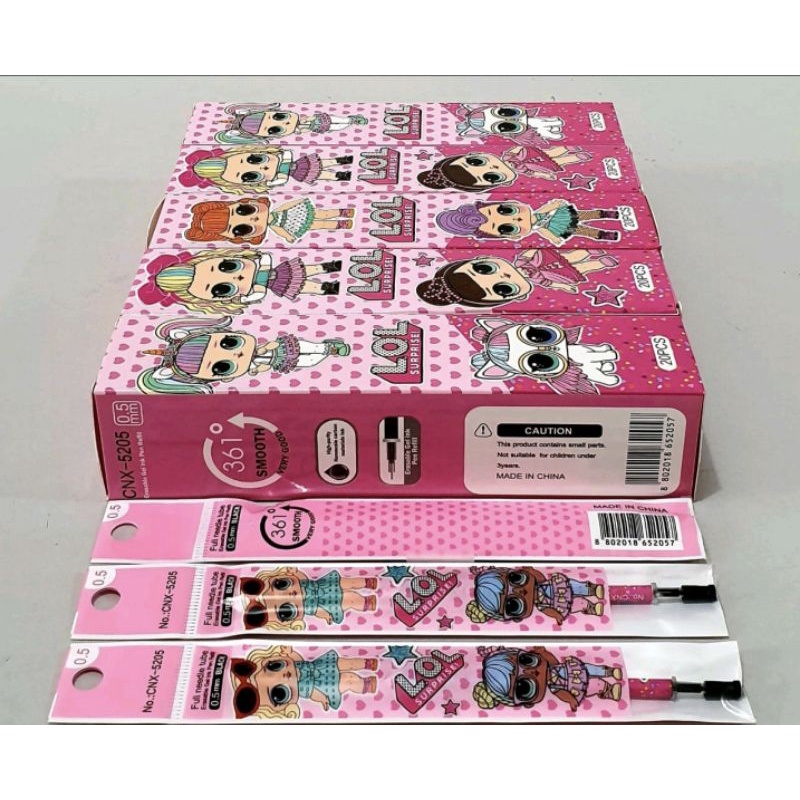 ISI GEL PEN/isi tinta pulpen gel/refill pen gel/isi gel pen-LOL 20pc