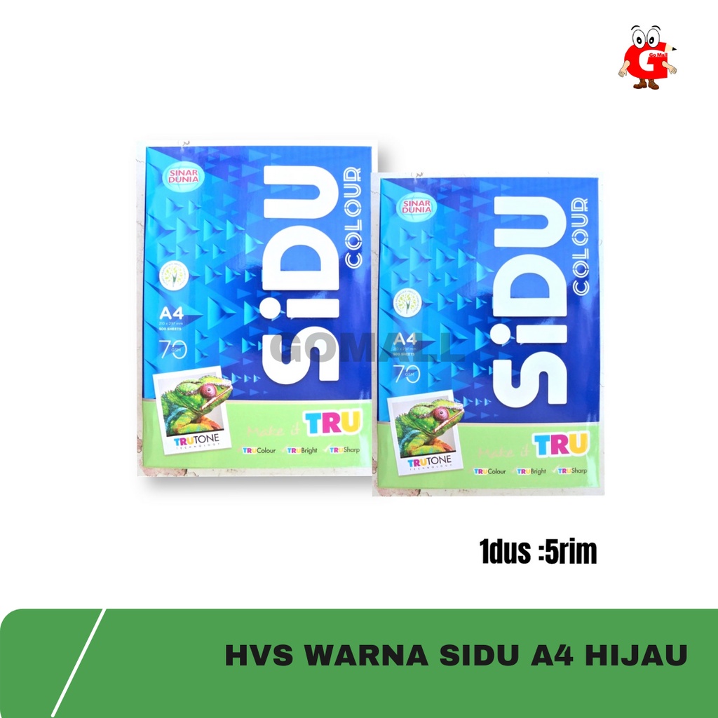 kertas HVS Sidu A4 Warna Hjau / Kertas HVS Warna
