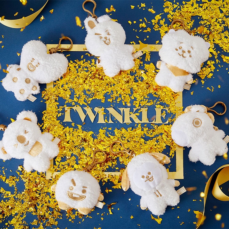 Twingkle Plush doll Standing Boneka TATA COOKY CHIMMY KOYA SHOOKY MANG OFFICIAL minini Bagcharm In Stock New Arrival