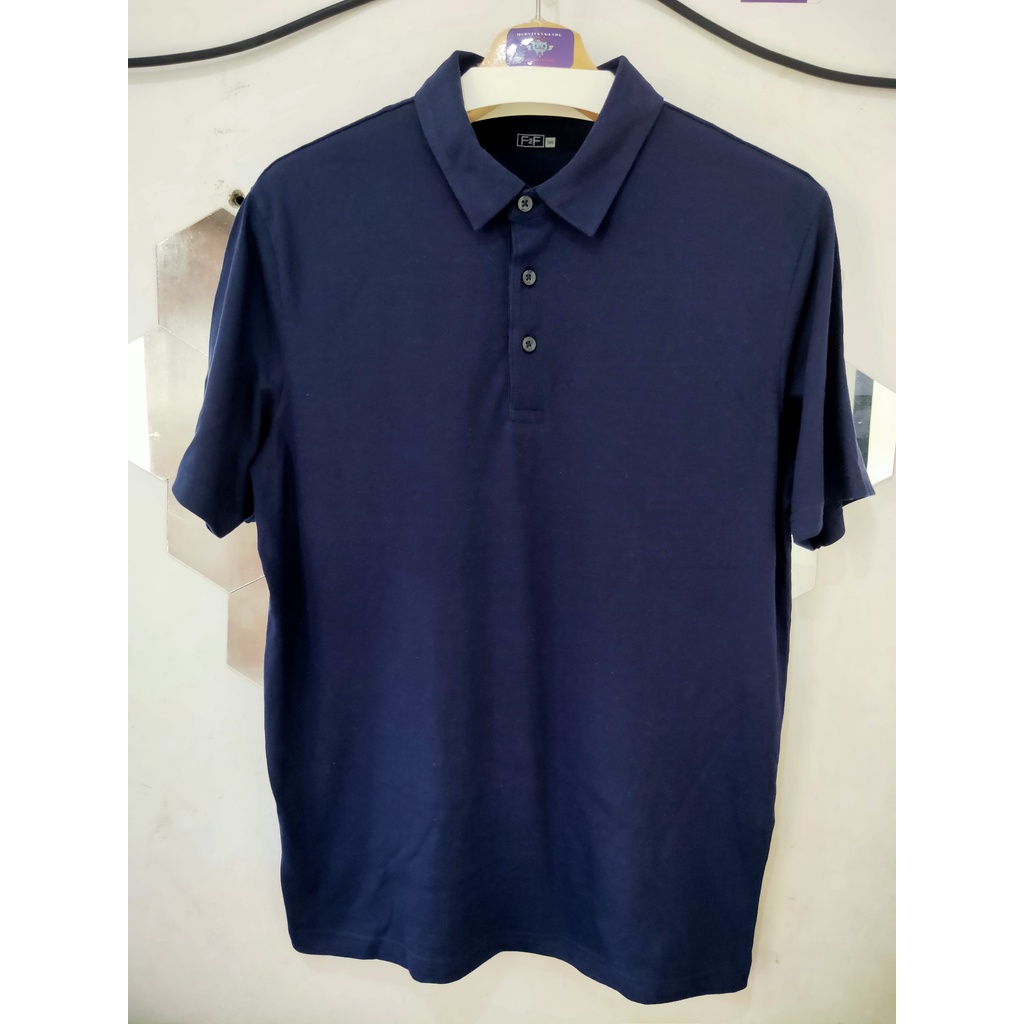 Kaos Polo F2F Biru Dongker Polos