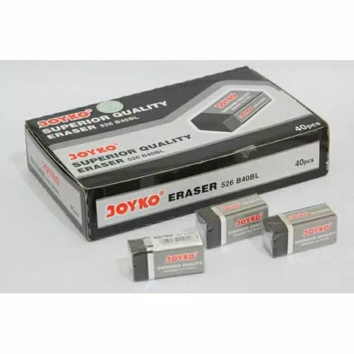 

PENGHAPUS JOYKO 526 B40BL (HITAM) ISI 40 PCS | ERASER