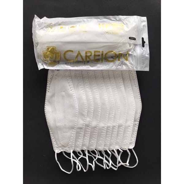 Masker KF94 Careion Putih 4PLY - Masker 4ply KF94 warna PUTIH MIRIP Convex