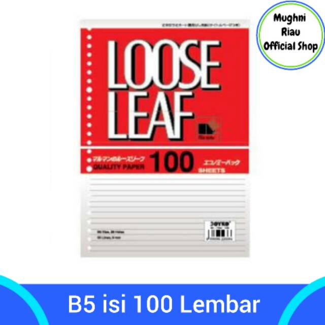 

Loose Leaf B5 - 100 Lembar Kertas Binder