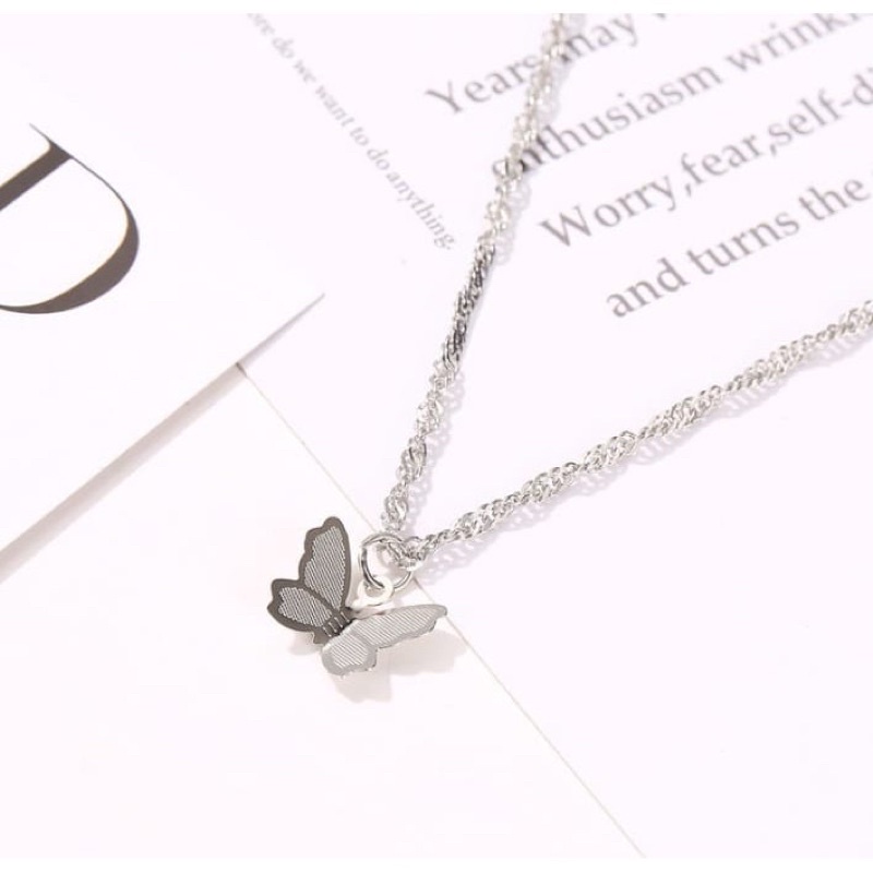 LMB READY KOREAN BUTTERFLY NECKLACE KALUNG IMPOR