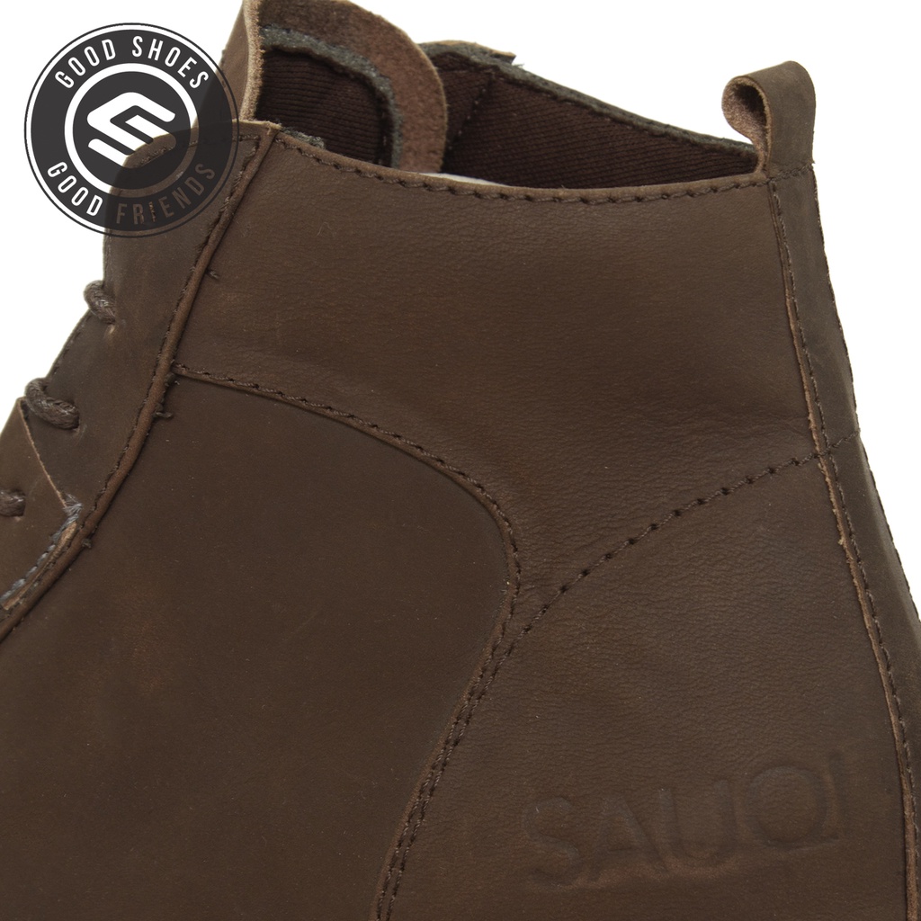 Sauqi Footwear - NVM Boots Brown Sepatu Pria Kulit Asli