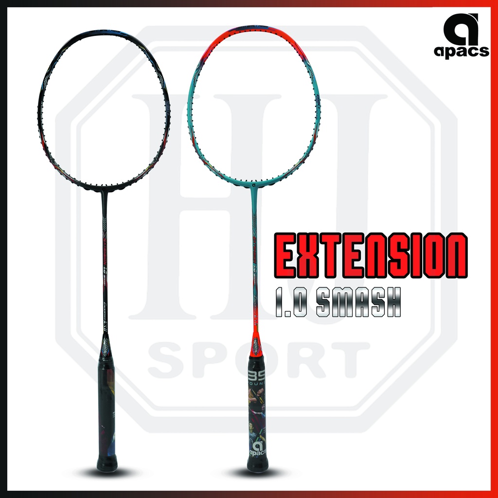 Raket Original Apacs Extension 1.0 Smash Bonus Senar dan Tas Badminton