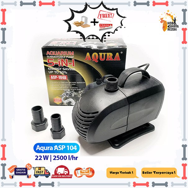 Pompa Filter Aquarium Kolam Aqura ASP-104A