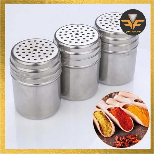 Tempat Bumbu Garam Merica Lada Stainless SteeL Anti Karat Botol Tempat bumbu Stainless Steel Dapur Serbaguna