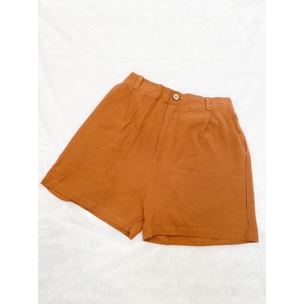 BANGKOK HOTPANTS/ HOTPANTS BROWN/BANGKOK SHORTPANTS/CELANA LINEN/BANGKOK PANTS BROWN