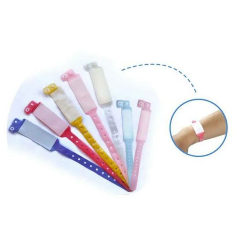 ID Band Dewasa Onemed/ Gelang  Identitas Dewasa Onemed biru/pink