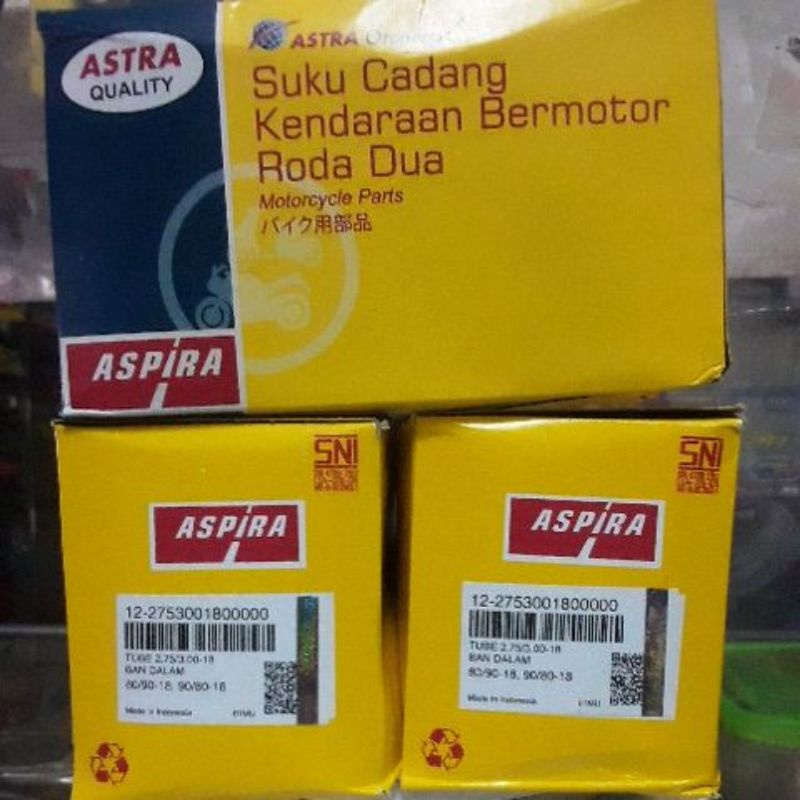 Ban Dalam ASPIRA 275/300-18 bisa untuk ukuran 80/90-18 dan 90/80-18