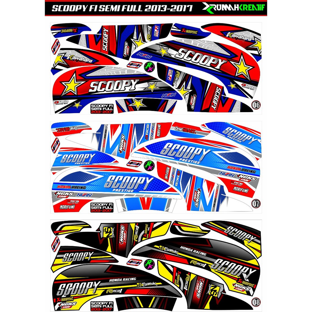 decal striping scoopy semi fullbody 2013-2017