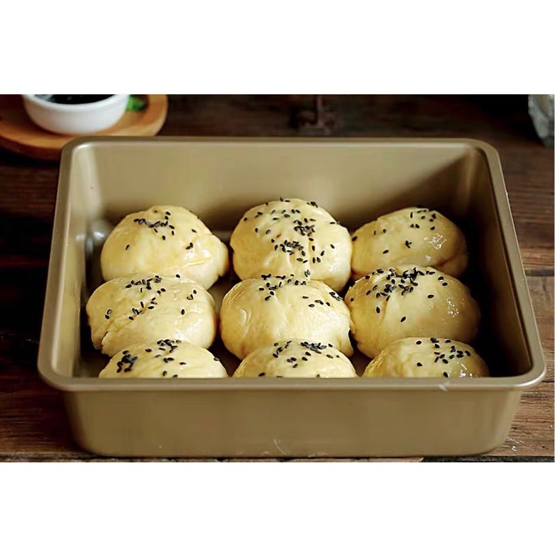Loyang Kue Persegi Pemanggang Roti Brownies Mamer Cake Anti Lengket High Carbon Steel