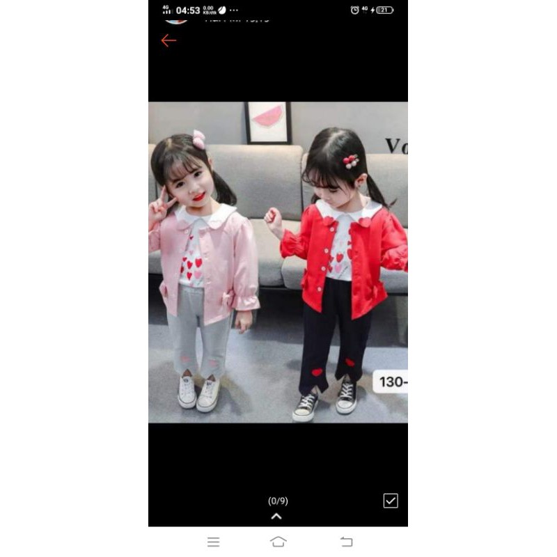 baju 3 in 1 stelan anak prmium