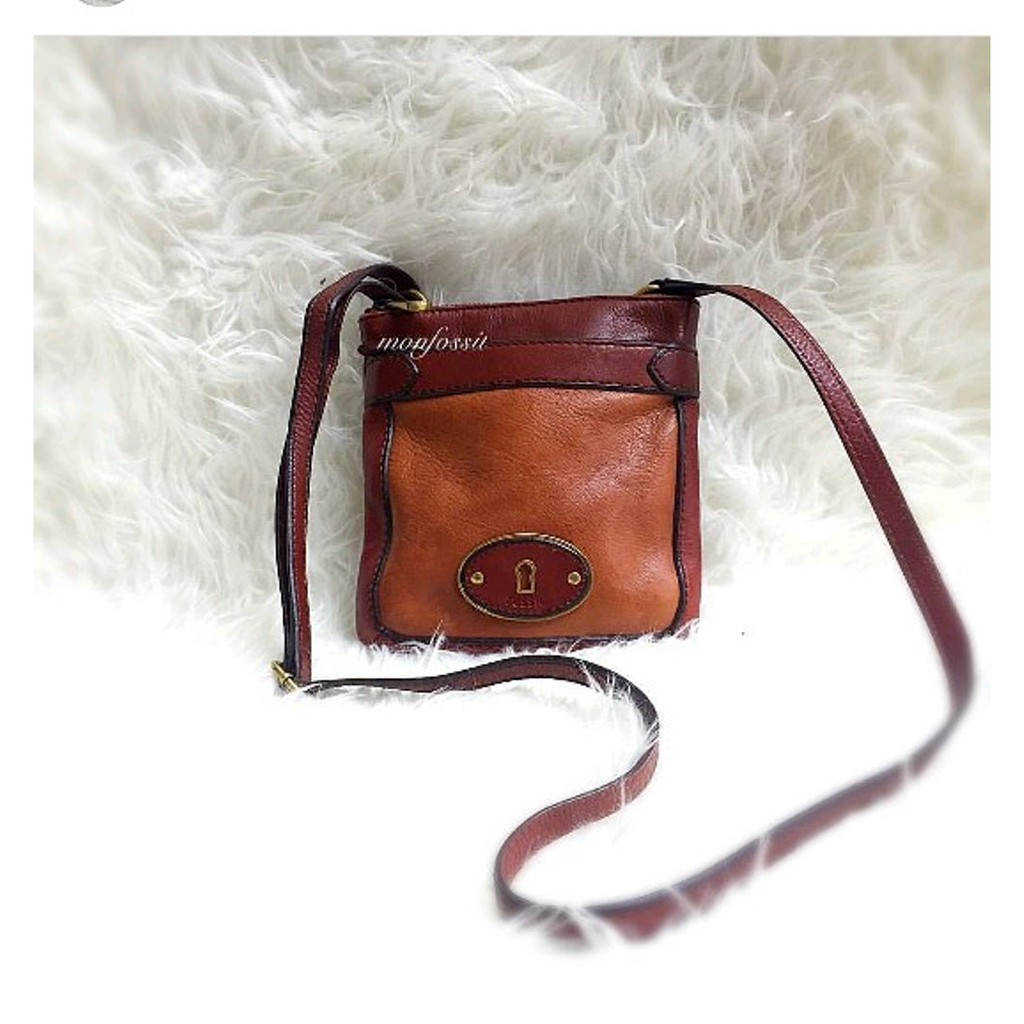 Jual Tas Fossil bagong russet brown mini crossbody