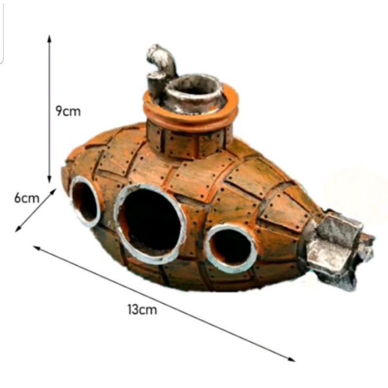 ornamen kapal selam,hiasan aquarium