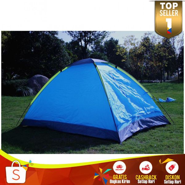 Tenda Camping Perlengkapan Outdoor Tenda Dome Tahan Air Tenda Kemping Double Layer Door Camping Tent