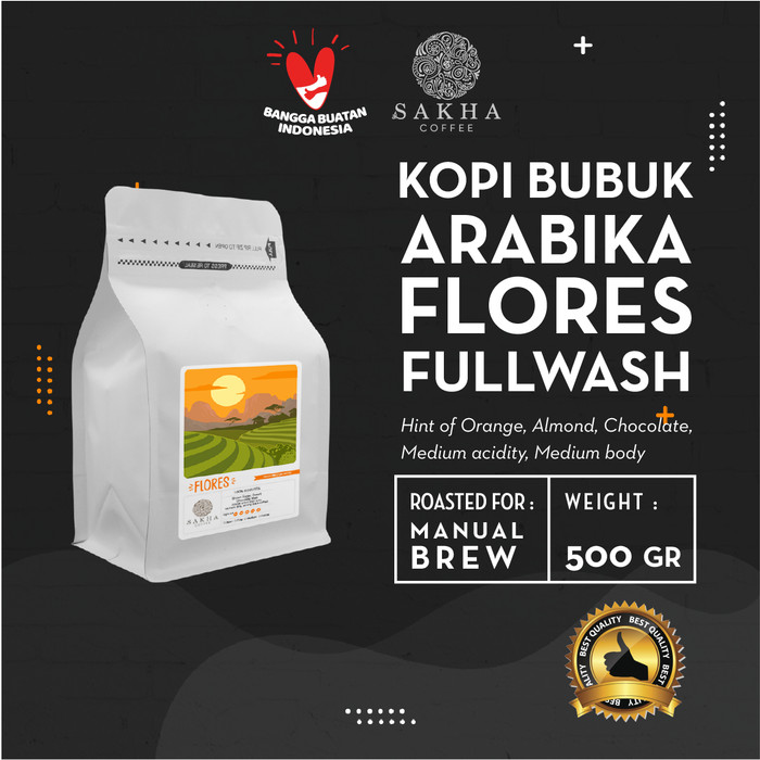 

Kopi Bubuk Arabika Flores Bajawa For Manual Brew 500 Gram SAKHA COFFEE - KBMFLO500