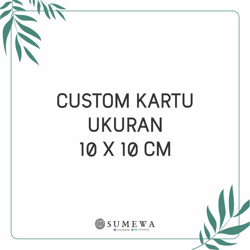 Custom Kartu Ucapan Ukuran 10x10