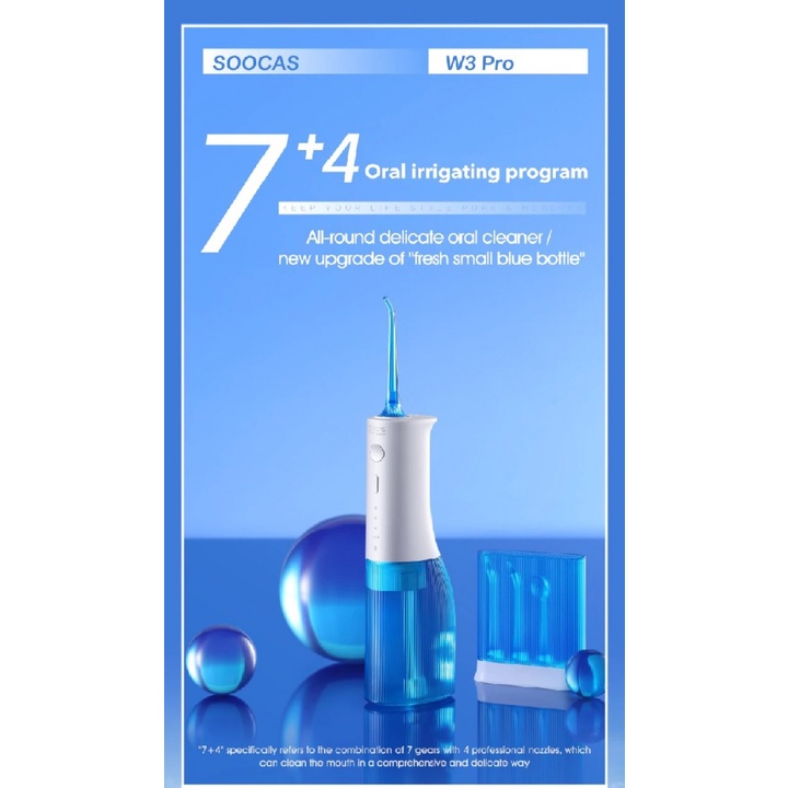 W3 PRO - Portable Oral Irrigator Flosser - Penyemprot Sela Gigi